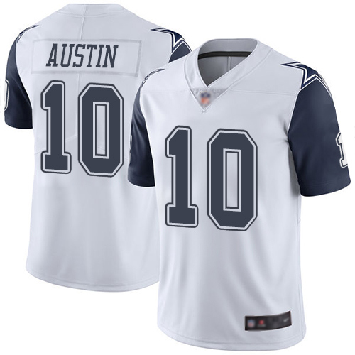Men Dallas Cowboys Limited White Tavon Austin #10 Rush Vapor Untouchable NFL Jersey